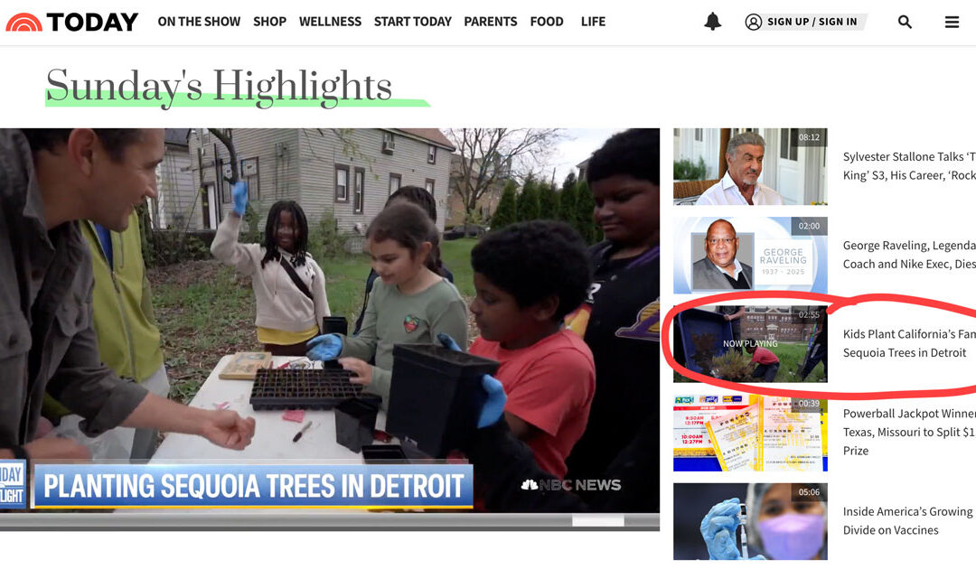 Our Detroit Sequoia Planting on NBC’s Sunday Today!
